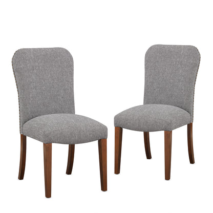 Salina Dining Chair in Performance Fabric with Nail Heads - set of 2